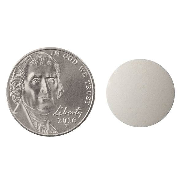 Natrol High Absorption Zinc Chewable Pineapple Tablets Size Comparison