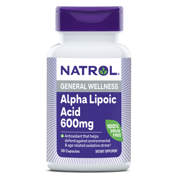 Natrol Alpha Lipoic Acid Capsules - 600mg Bottle