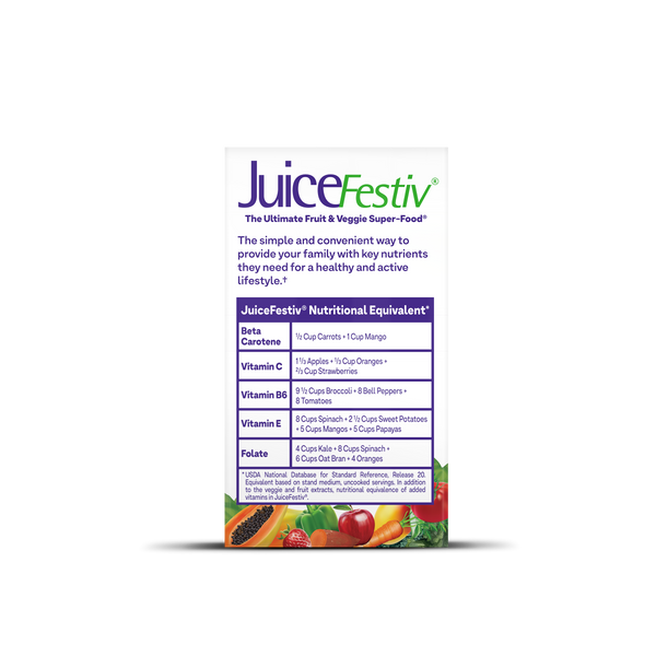 Natrol JuiceFestiv Daily Fruit & Veggie Capsules Box Right